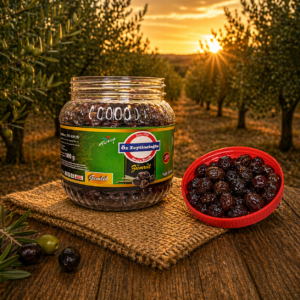 Gemlik Yağlı Siyah Zeytin Zümrüt 290-320 Kalibre – Orta Tuzlu