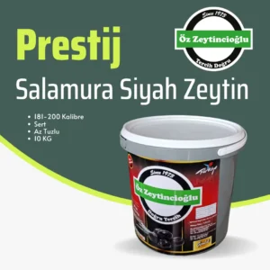 Toptan Siyah Zeytin Prestij 181-200 Kalibre – Az Tuzlu, Etli