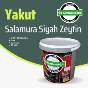 Toptan Siyah Zeytin Yakut 290-320 Kalibre – Az Tuzlu Orta Taneli Doğal Zeytin